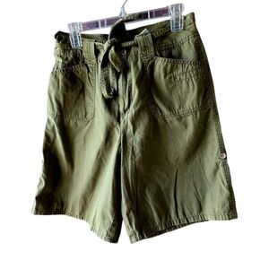 White Stag Womens Olive Green Mom Shorts High Waisted Vintage Size 12